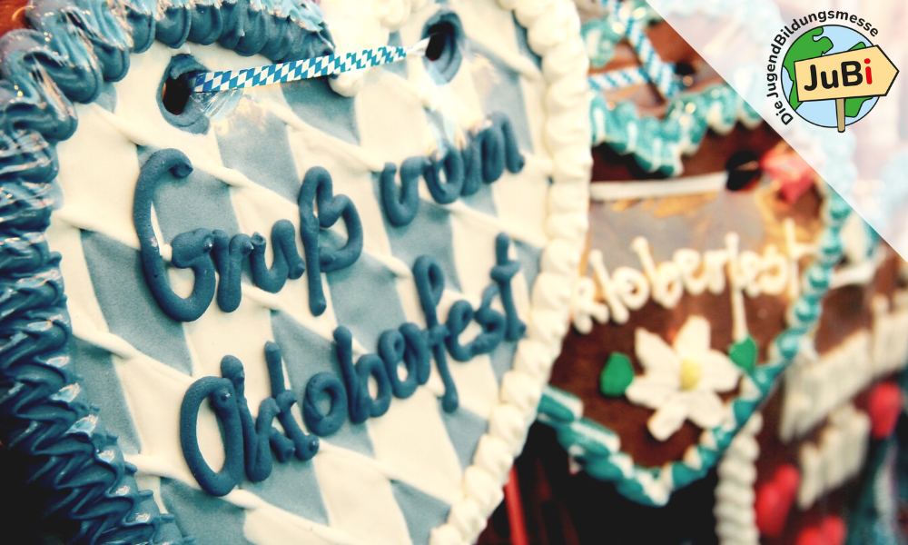 Zuckerherz vom Oktoberfest in München mit der Aufschrift: Gruß vom Oktoberfest